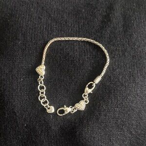 Brighton Silver Heart Charm Bracelet